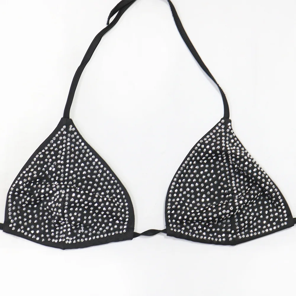 party dress 3 Piece Hot Diamonds Bra Irregular Sheer Outer Skirt Set Women's Sexy Lingerie Bralette And High Waist Briefs Combo