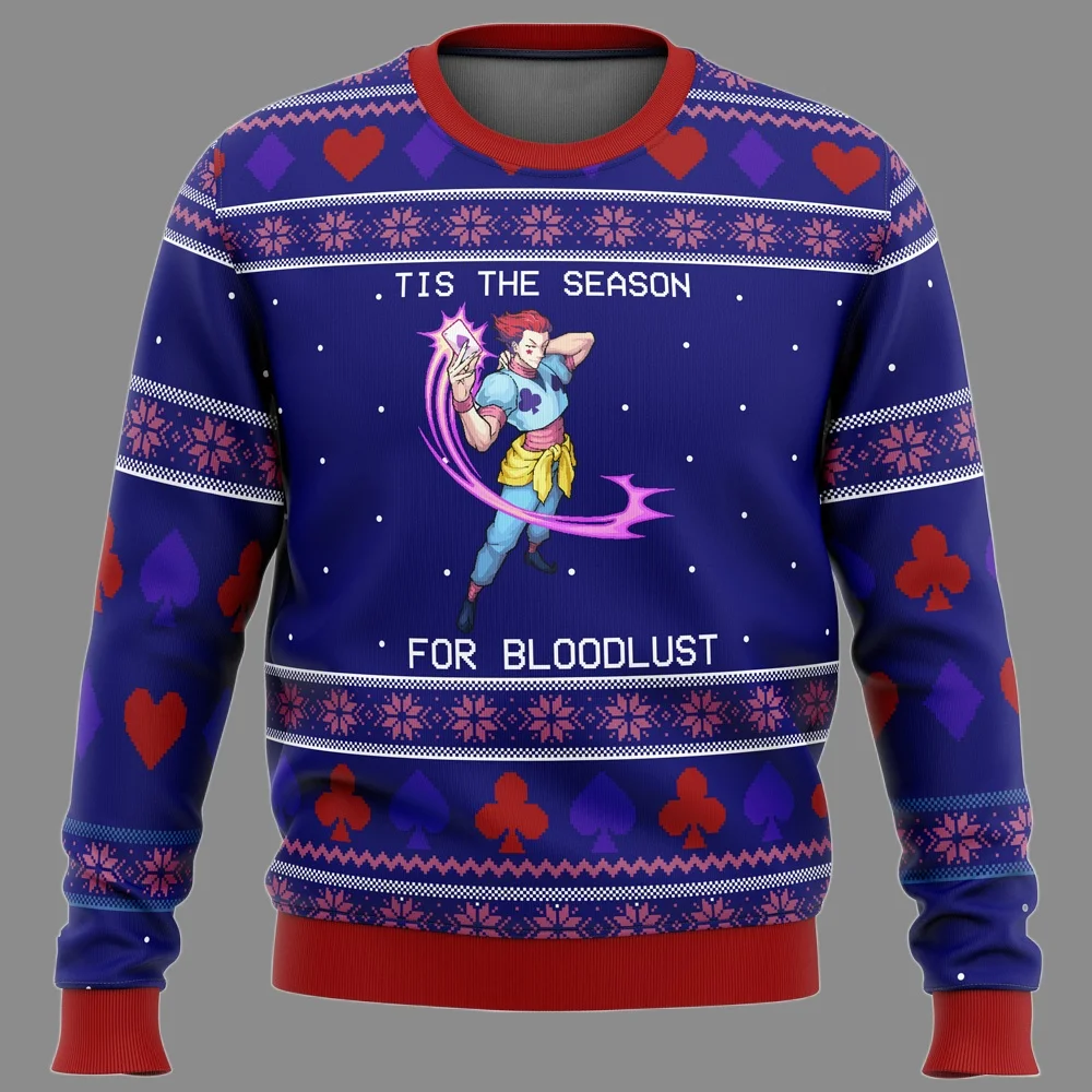 كيلوا Zoldyck V2 هنتر X هنتر سترة عيد الميلاد القبيحة هدية سانتا كلوز البلوز الرجال ثلاثية الأبعاد البلوز وأعلى الخريف والشتاء #2