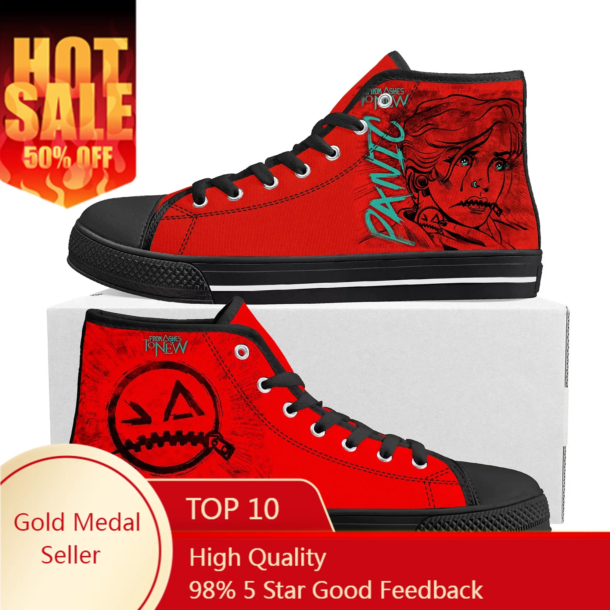 

From Ashes to New High Top High Quality Sneakers Mens Womens Teenager Canvas Sneaker Custom Made Shoe Casual Couple Shoes