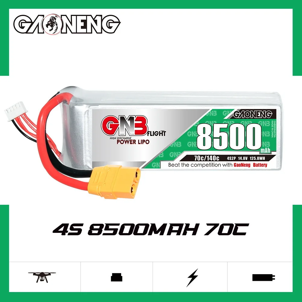 Gaoneng GNB 4S 6S 14.8V 22.8V 8500mAh 70C/140C Lipo Battery For RC Quadcopter Helicopter FPV Drone RC Car RC Boat Model Parts