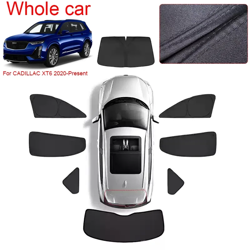 Premium Car-Specific Privacy Sunshade Curtain For Cadillac XT6 2020-Present Auto Anti-UV Heat Insulation Protect Cover Accessory