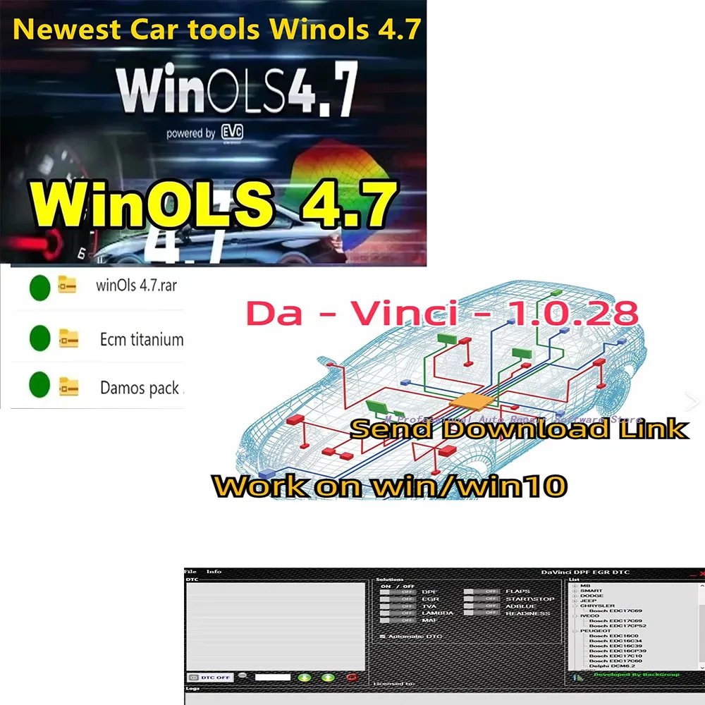 DaVinci 1.0.28+WinOLS 4.7 software repair diagnostic activation infinite use working  Ultimate with additional video tutorial