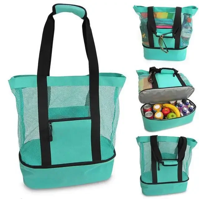 

Waterproof Beach Bag with Cooler - Beach Bags for Women Vacation Beach Essentials Pool Bag & MeshTote Bag