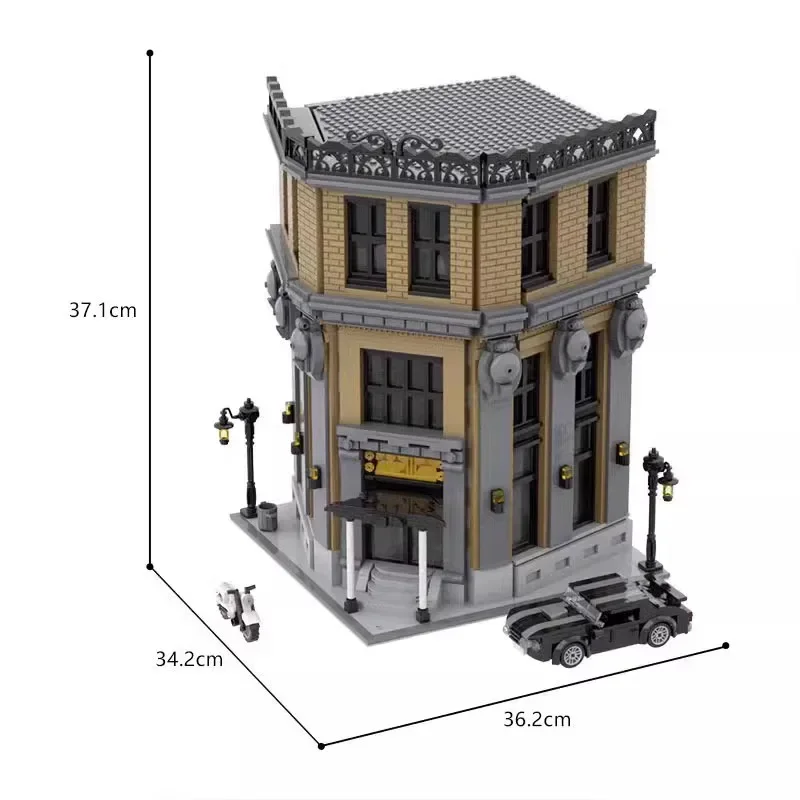 Baustein MOC-140223 straßen ansicht architektur stadt hotel 5077pcs erwachsene kinder puzzle bildung geburtstag weihnachts spielzeug