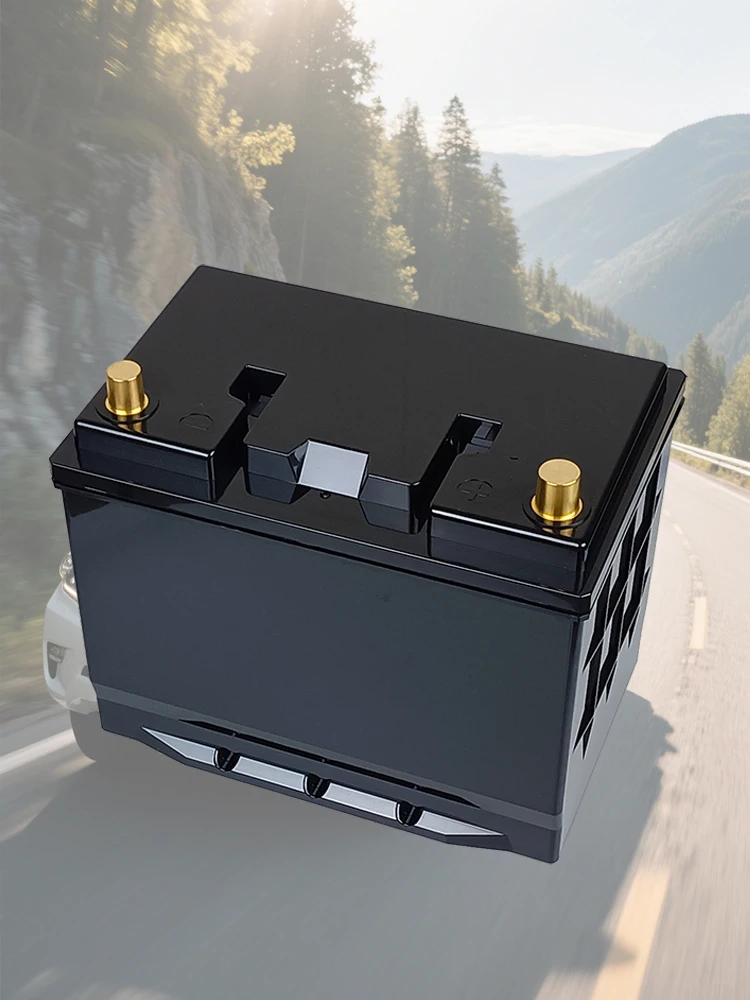 Puste pudełko na akumulator 12V 60AH z uchwytem typu L do akumulatora rozruchowego samochodu, plastikowe puste pudełko na akumulator 32650 LiFePO4, pusta obudowa do samodzielnych napraw. — zdjęcie produktu 7
