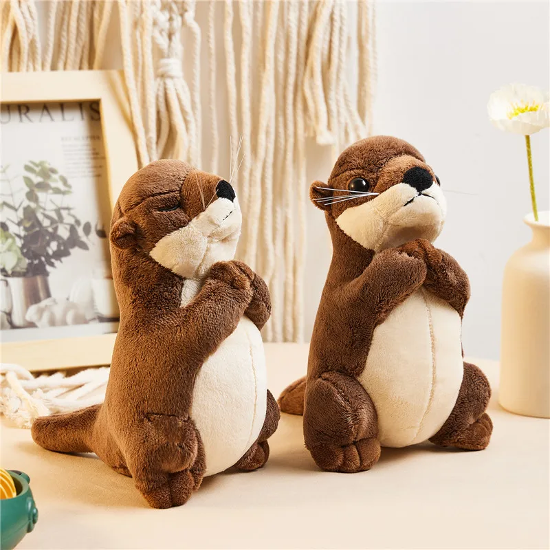 20cm Length Kids Otter Plush Toy Cute Sea Otter Stuffed Animal Cartoon Doll Bedtime Friend For Boys And Girls Plush Otter Toys