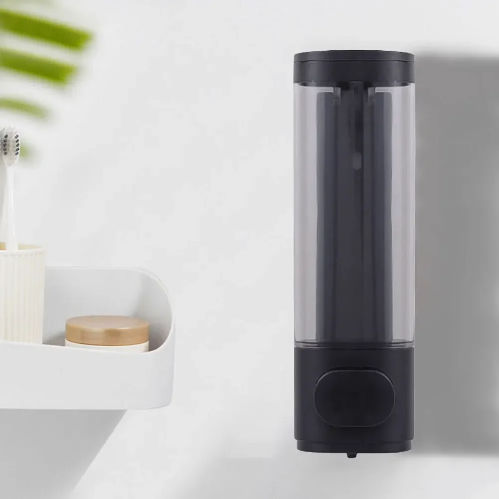 300ML Soap Lotion Dispenser Wall- Mounted Manual Liquid Dispenser Refillable Soap Dispenser for Kitchen Bathroom Washroom