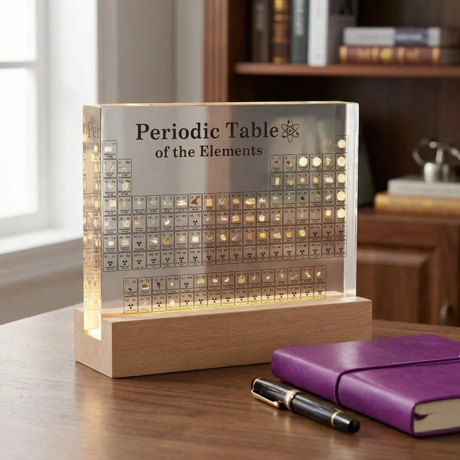 83pcs Elements Periodic Table Mendeleev Periodic Table Display Acrylic Science Ornament Room Decoration Desk Accessories Gift