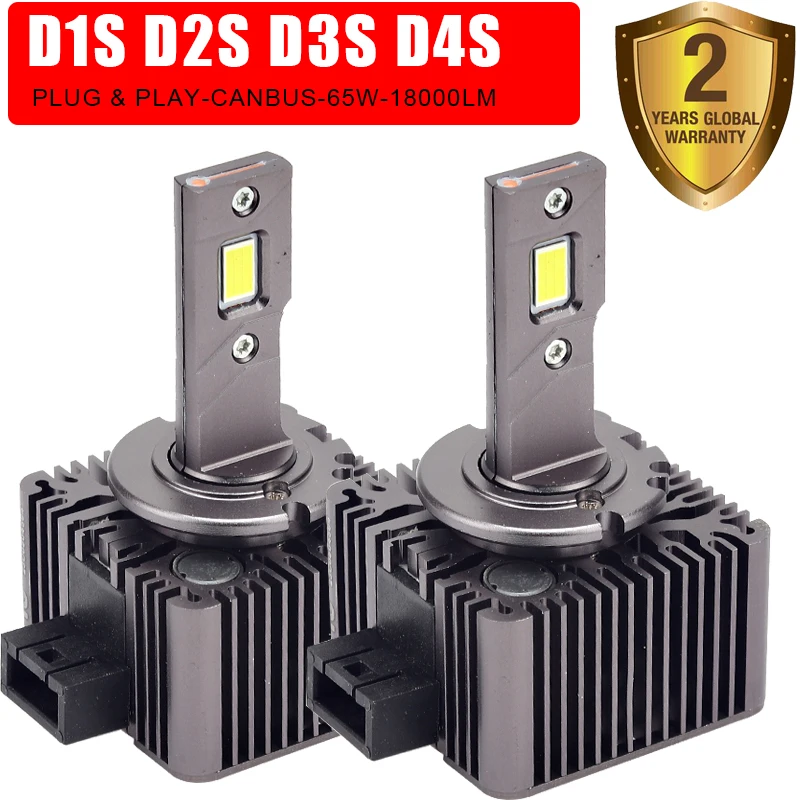 

36000LM 130W D1S светодиодные лампы для автомобильных фар D3R D1S D2S D4S D2R D3R D4R Turbo LED CSP Canbus автомобильный фара 6000K белый 12 В