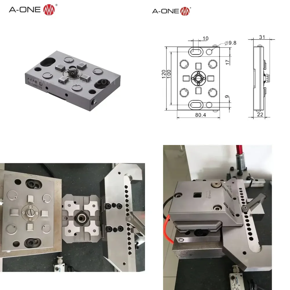 

System 3R-602.10-1 Pneumatic Chuck 3A-200126 Stainless Steel Wire-Cut Clamping