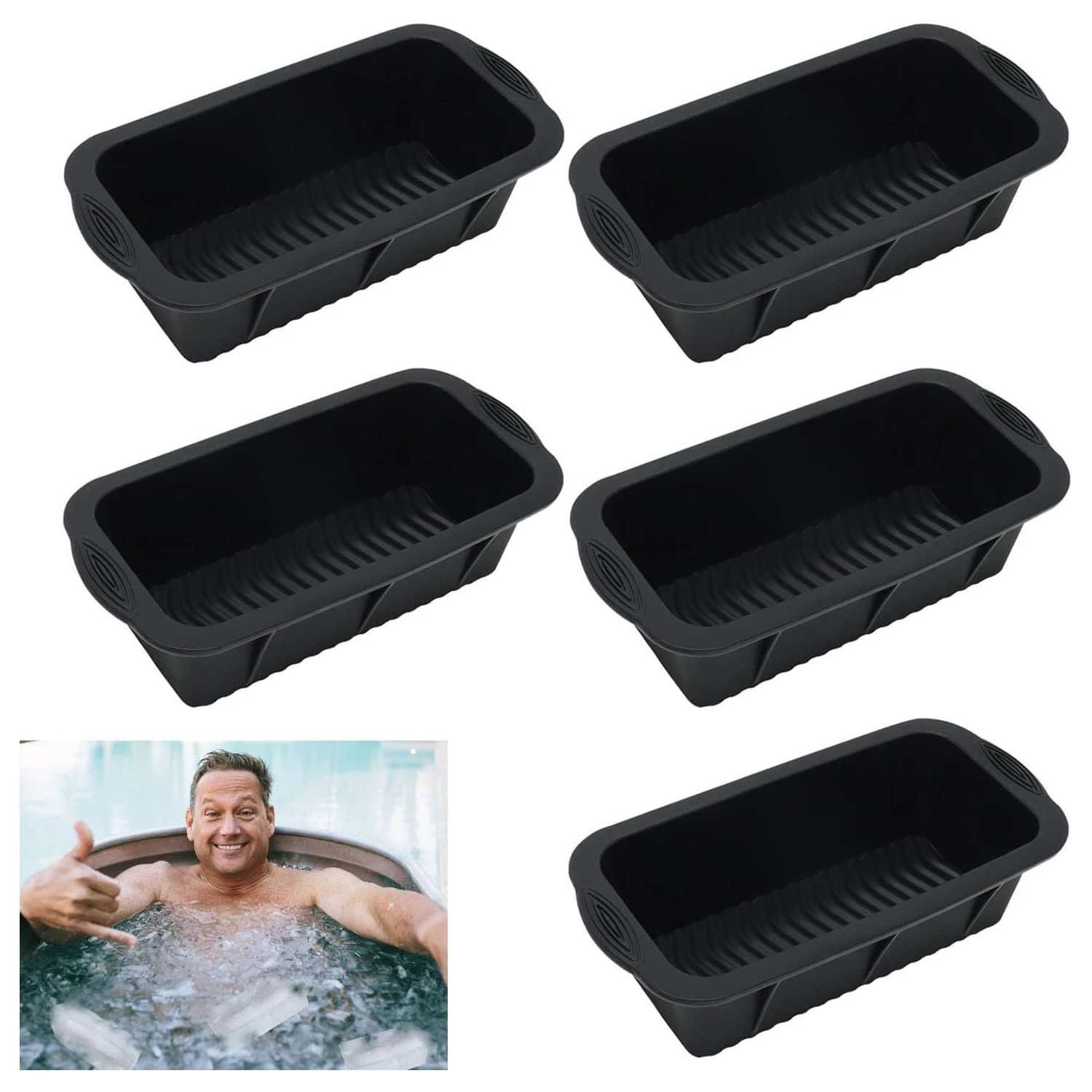 Jumbo-Silikon-Eiswürfelform, 1, 3, 5 Stück, übergroße Gefrierschale, Eisbadeimer, effiziente große Blockmacher-Cocktailform