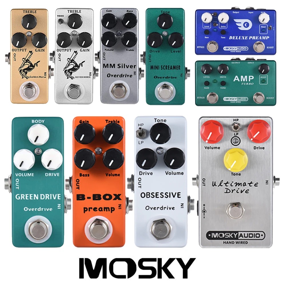 MOSKY Noise Gate Guitar Pedal Noise Reduction Suppressor Mini Single Full Metal Shell True Bypass Gold Color Guitar Stage Audio