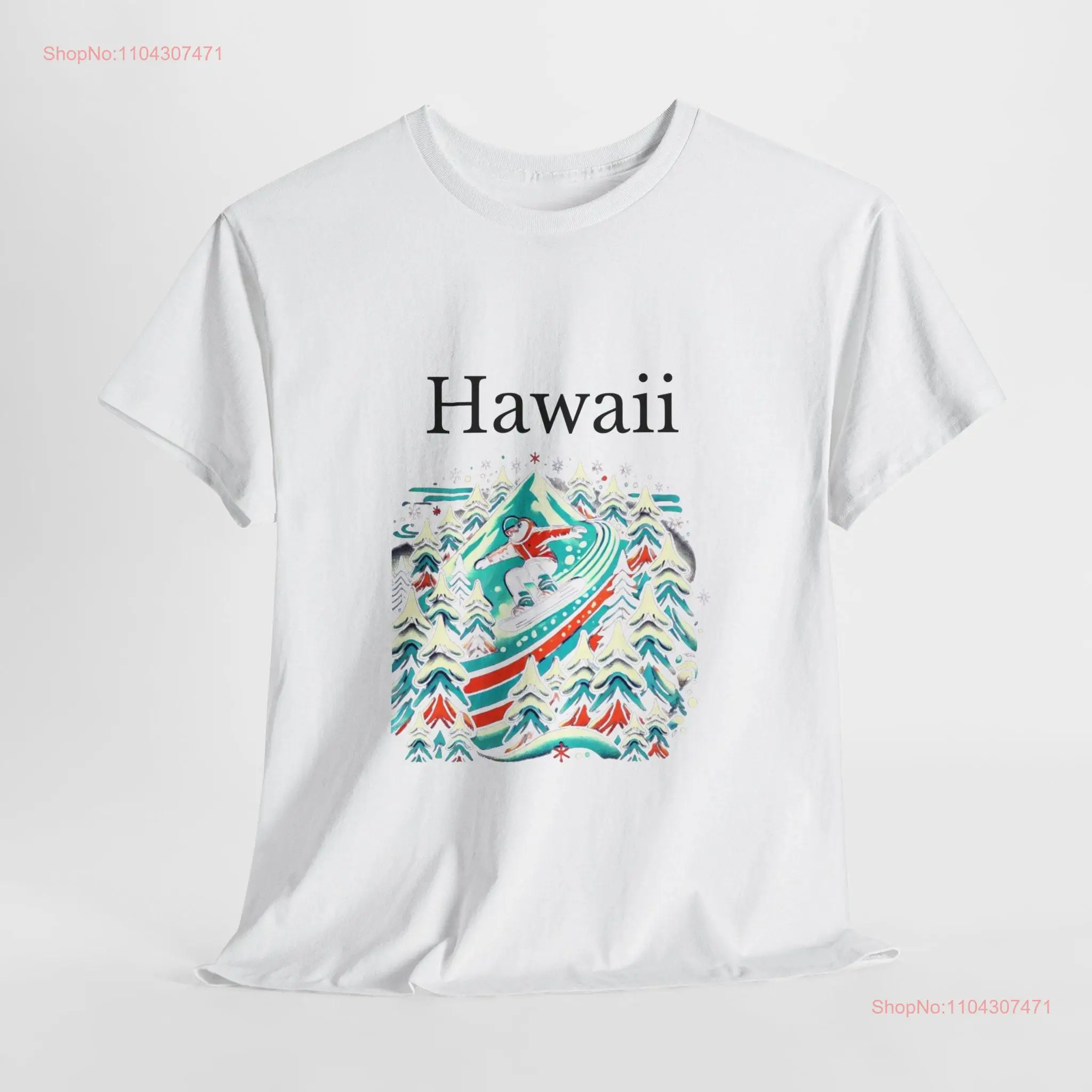 Hawaii Snowboarding Opposite Humorous Comedic Funny Meme T Shirt long or short sleeves