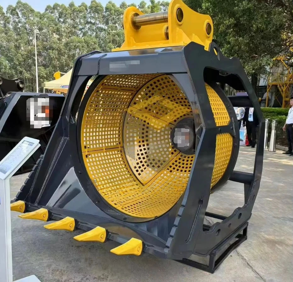 Excavator Topsoil Screening Bucket Sieve Sifter Shaker Skeleton Attachment For Landscaping Compost Soil Screening And Sorting