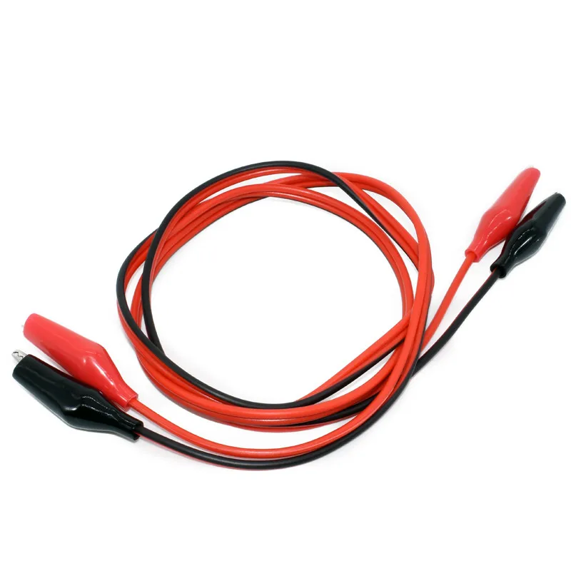 1meter Double Red and Black Clips Crocodile Cable Alligator Jumper Wire Test Leads