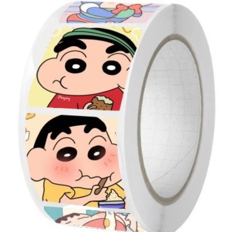 Crayon Shin-chan Cute Cartoon Graffiti Stickers Kawaii Roll Sticker Lovely Sealing Paste Paper Adorkable Nohara Shiro Periphery