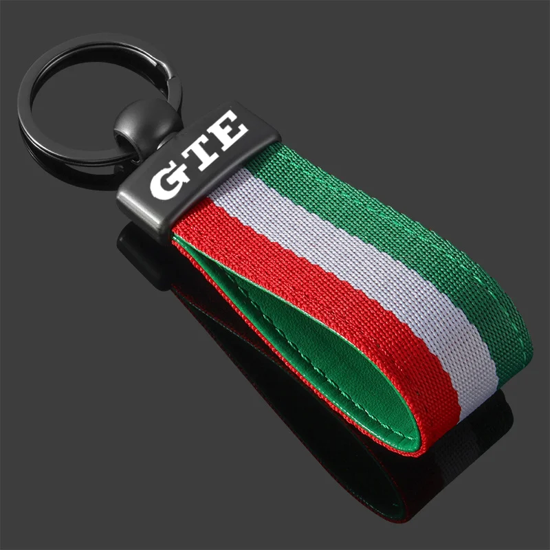 النايلون حزام كيرينغ قلادة سلسلة مفاتيح السيارة حامل لفولكس واجن GTE شعار بولو طوارق شاران بيتل المفاتيح الملحقات