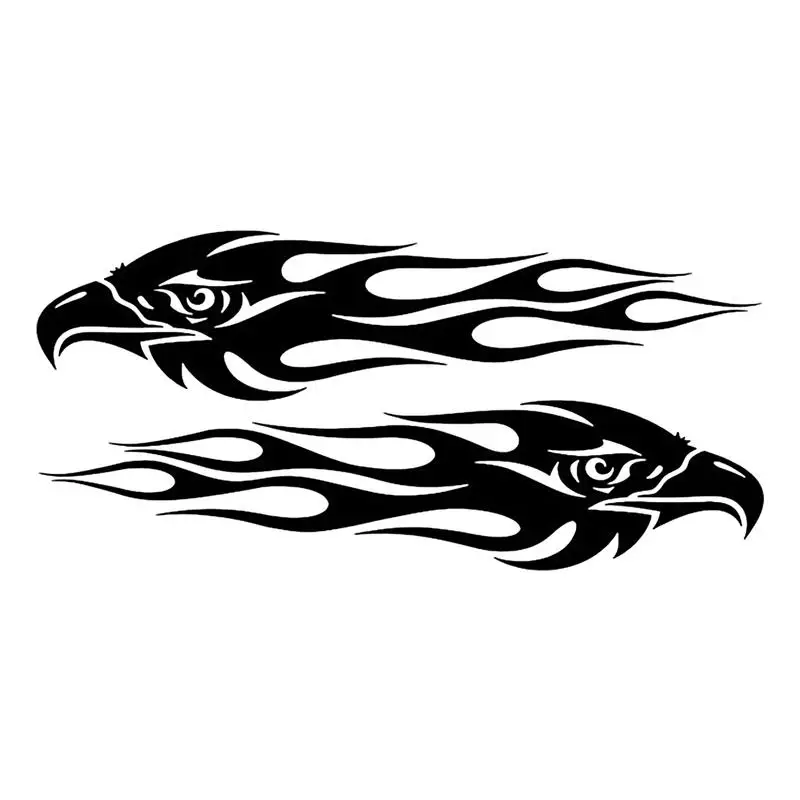 Eagle Decals For Vehicles 2Pcs Motorcycle Stickers Flame Eagle Sticker Motorbike Sticker Automotive Decals Vehicle Sticker For