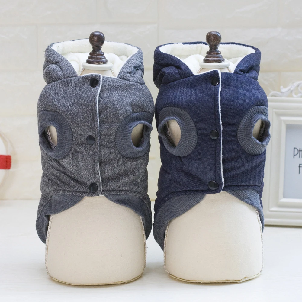 Winter Warm Fleece Dog Clothes for Small Dogs Puppy Jacket Padded Pet Dog Coat Chihuahua Hoodie Shih Tzu Outfit Yorkies Customes