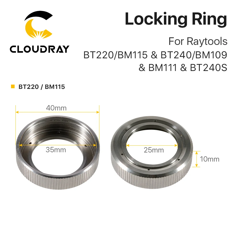 Cloudray Raytools Fasten Ring For Fiber Laser Cutting Head BT240/BT240S/BM111 Nozzle Connection Part for Raytools Laser Head