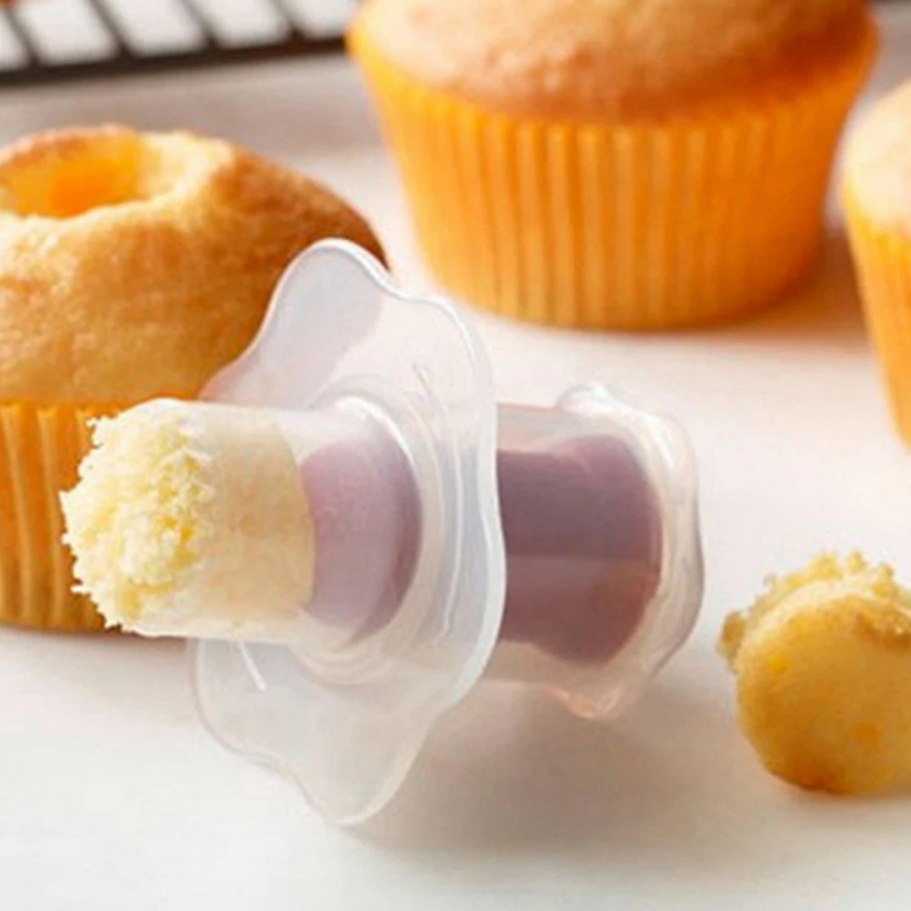 

2pcs Cake Corer Plunger Cupcake Hole Cutter Pastry Divider Baking Tool Dessert Chocolate Biscuit Decorating Tool Random Color