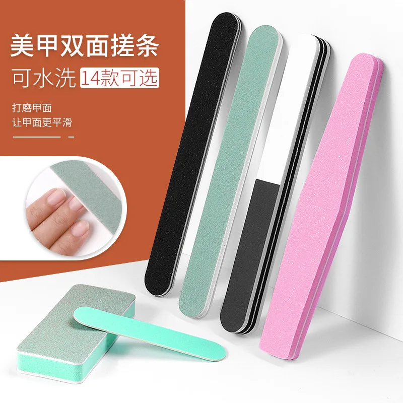 Cuticle Polishing Strip Buff Tofu Block Sponge Rubbing Strip Trimming Nail File Sanding Strip Nail Cleaning Manicure Tool