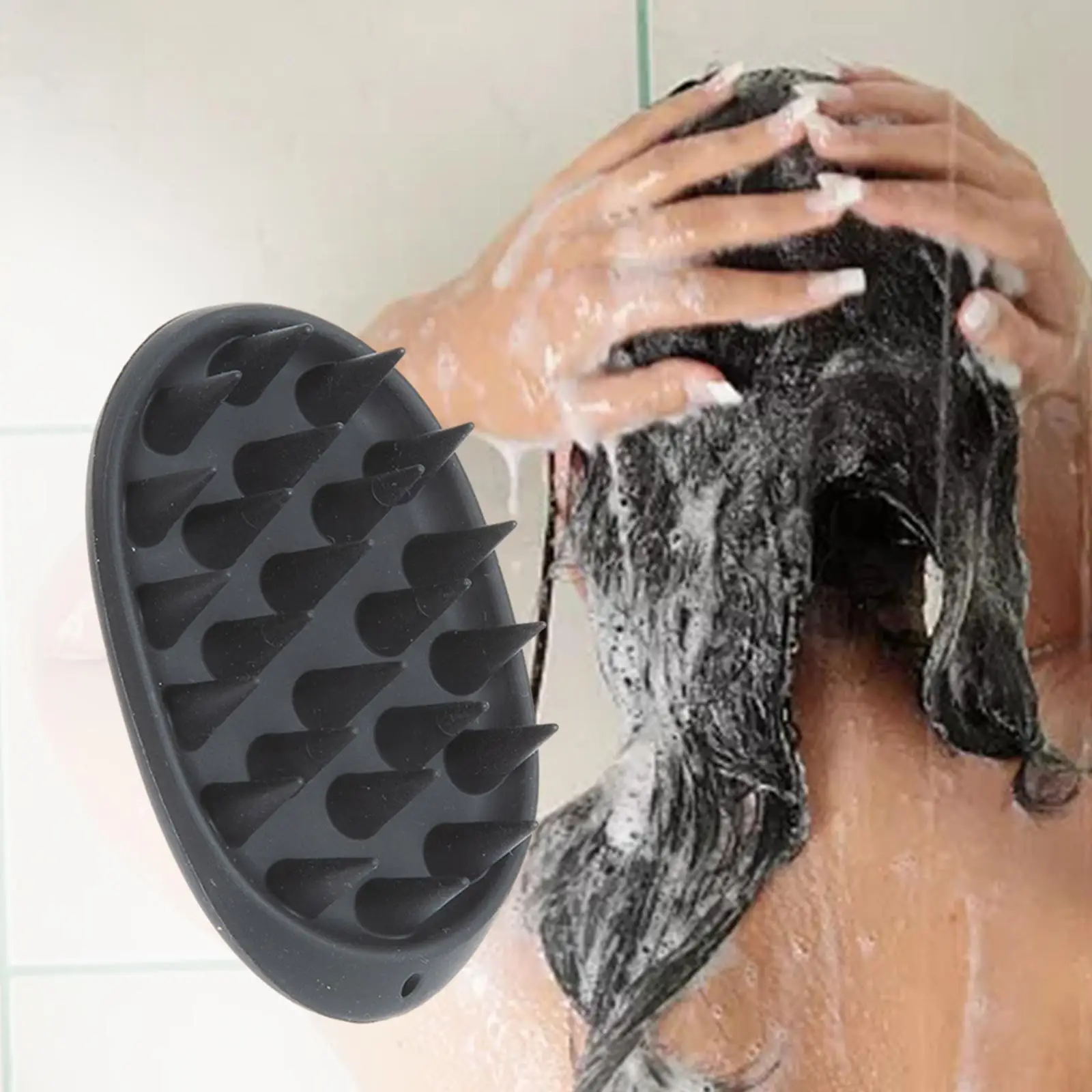 2X spazzola per Shampoo spazzola per capelli per donna uomo spessa riccia per capelli bagnati e asciutti Hotel
