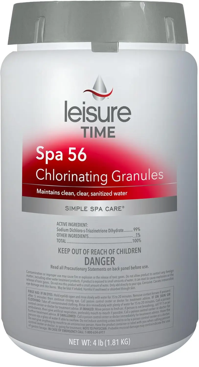 

Spa Chlorinating Granules, 4lbs for Crystal Clear Water Maintenance, Bucket Included