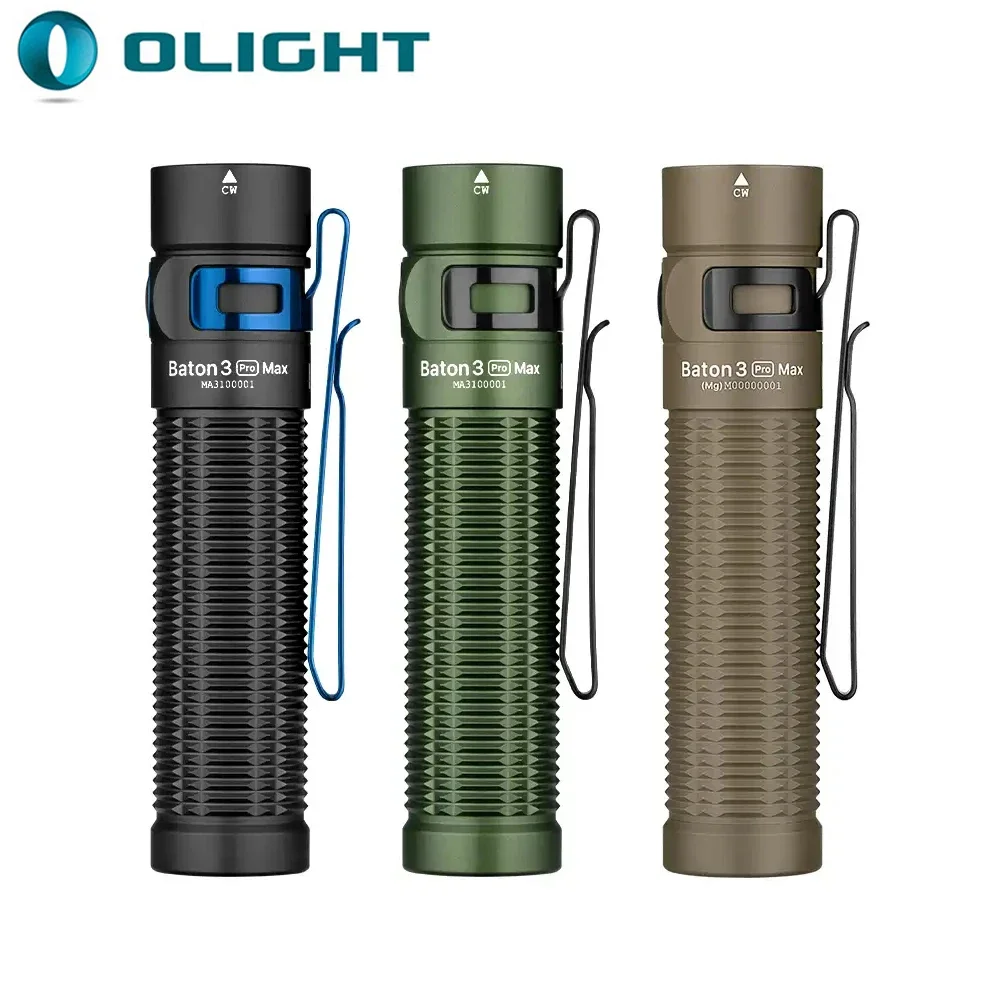 Olight Baton 3 Pro Max Powerful EDC Flashlight Rechargeable Pocket Torch 2500 lumens Intensity High Performance Include Battery