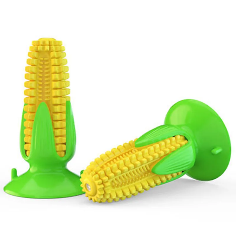 Consume Physical Strength Bite Molars And Make Noises Corn Rubber Dog Toys Pet Supplies