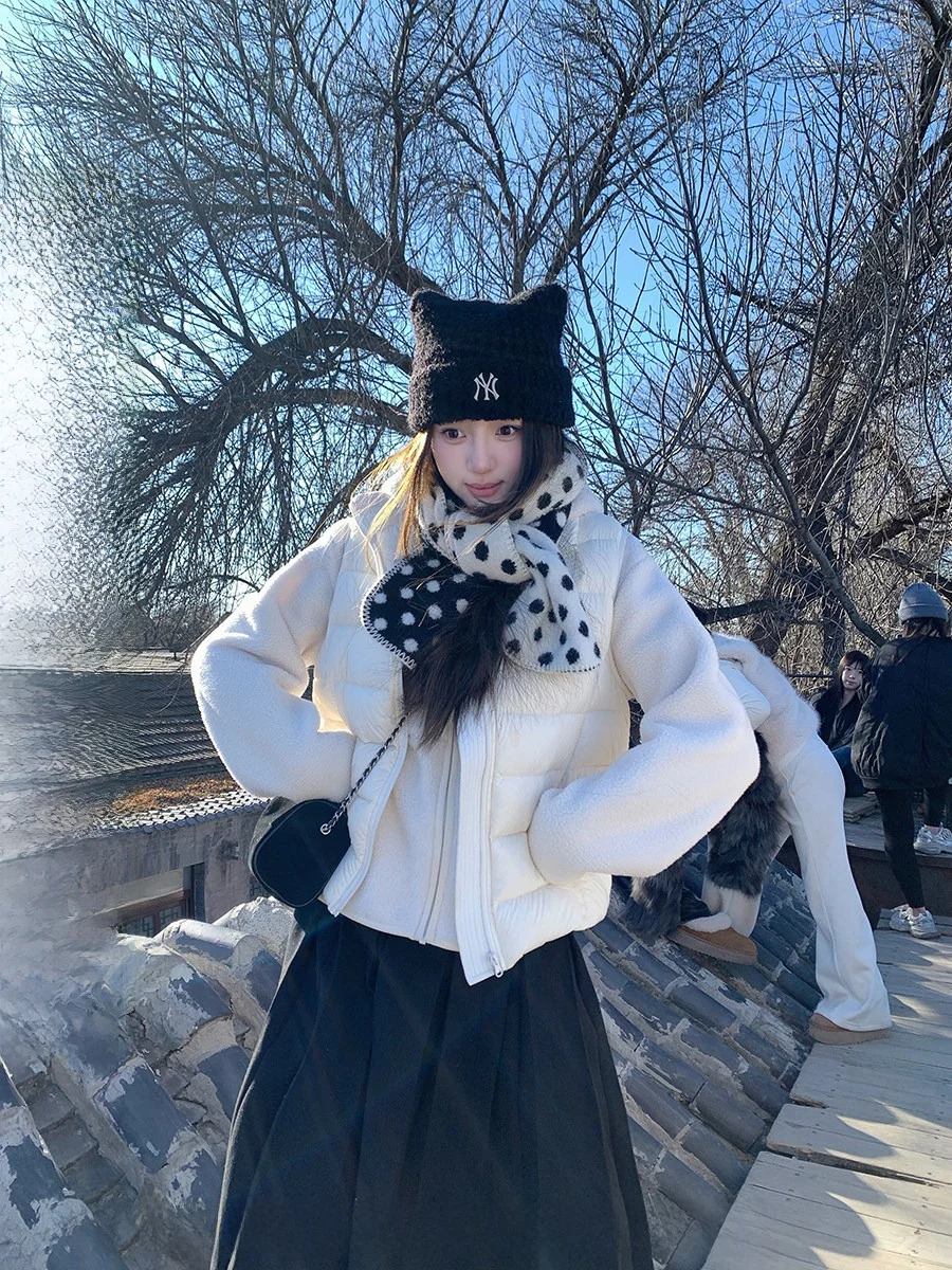 

Юбка-миди CallmeEar Bla плиссированная А-силуэта, универсальная, для колледжа, зимняя, стройнящая, из смесового полиэстера, для повседневной носки