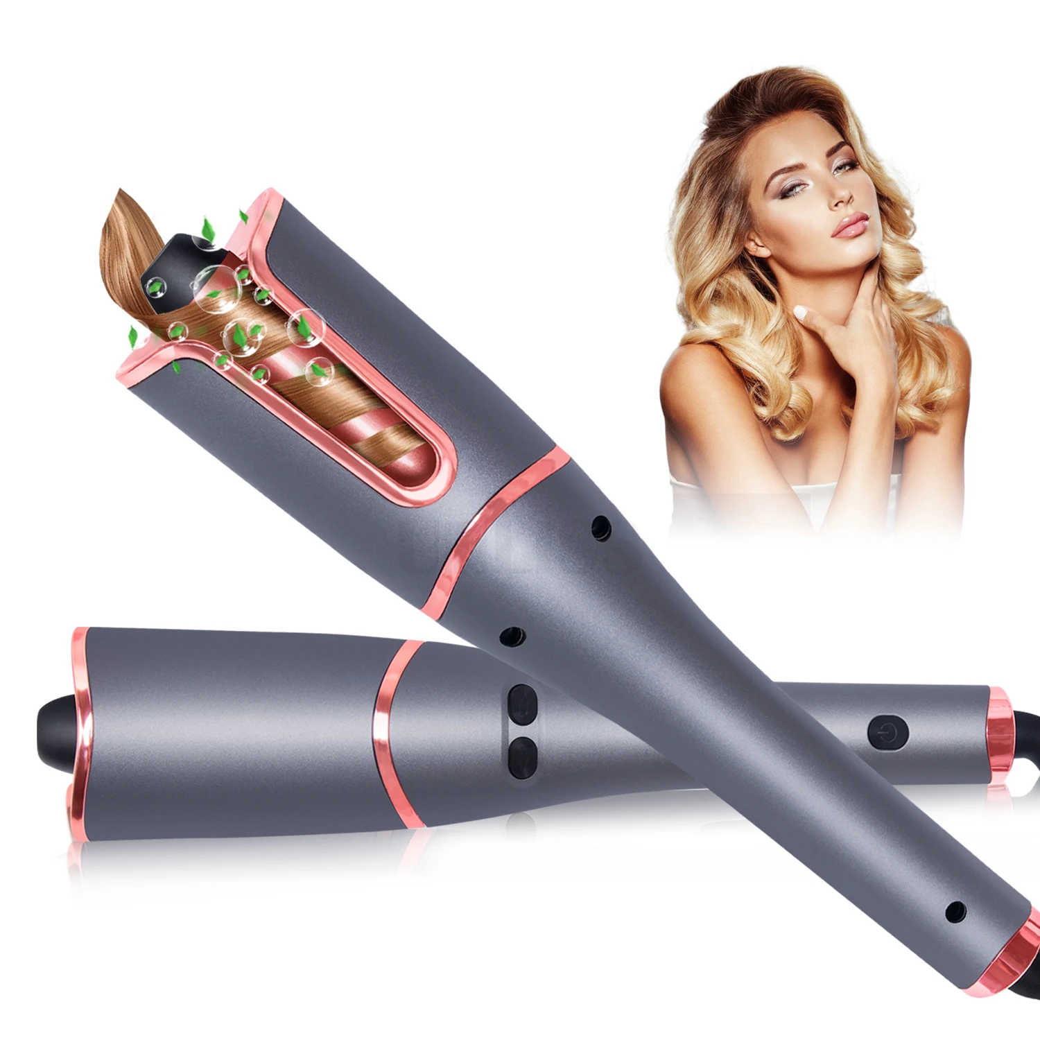 

Multi-Automatic Hair Curler Hair Curling Iron For Women Styling Tool LED Display Spin N Rotating Magic Curling Wand