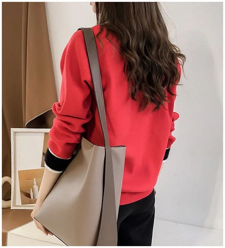 Luxury Brand Golf Knit Women Golf Wear 2024 Autumn New Golf Long Sleeves Fashion Doll Collar Casual Top Women Golf Clothes 골프용품