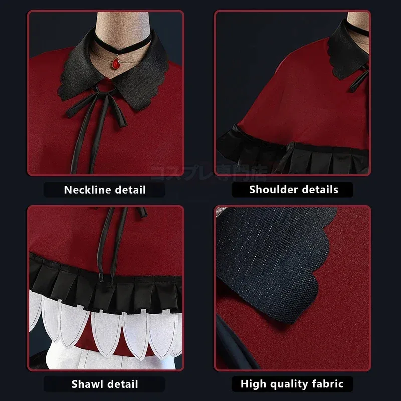 

New 2025 OSHI NO KO Anime Ruby Hoshino Cosplay Costume Wig Shirt Shawl Skirt Rose Net Synthetic Fiber Halloween Christmas eqs9X