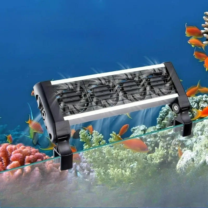 

Cool Fish Aquarium Chiller Fan Cooler, Adjustable Temperature for Freshwater Saltwater Fish Tank,Portable Water Cooling