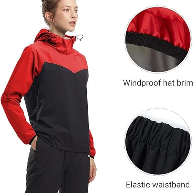 Dimmkof Sauna Sweating Hoodie Sauna Suit Women Weight Loss Boxing Gym Sweat Suits Workout Jacket Full Body Sweat Body Shaper