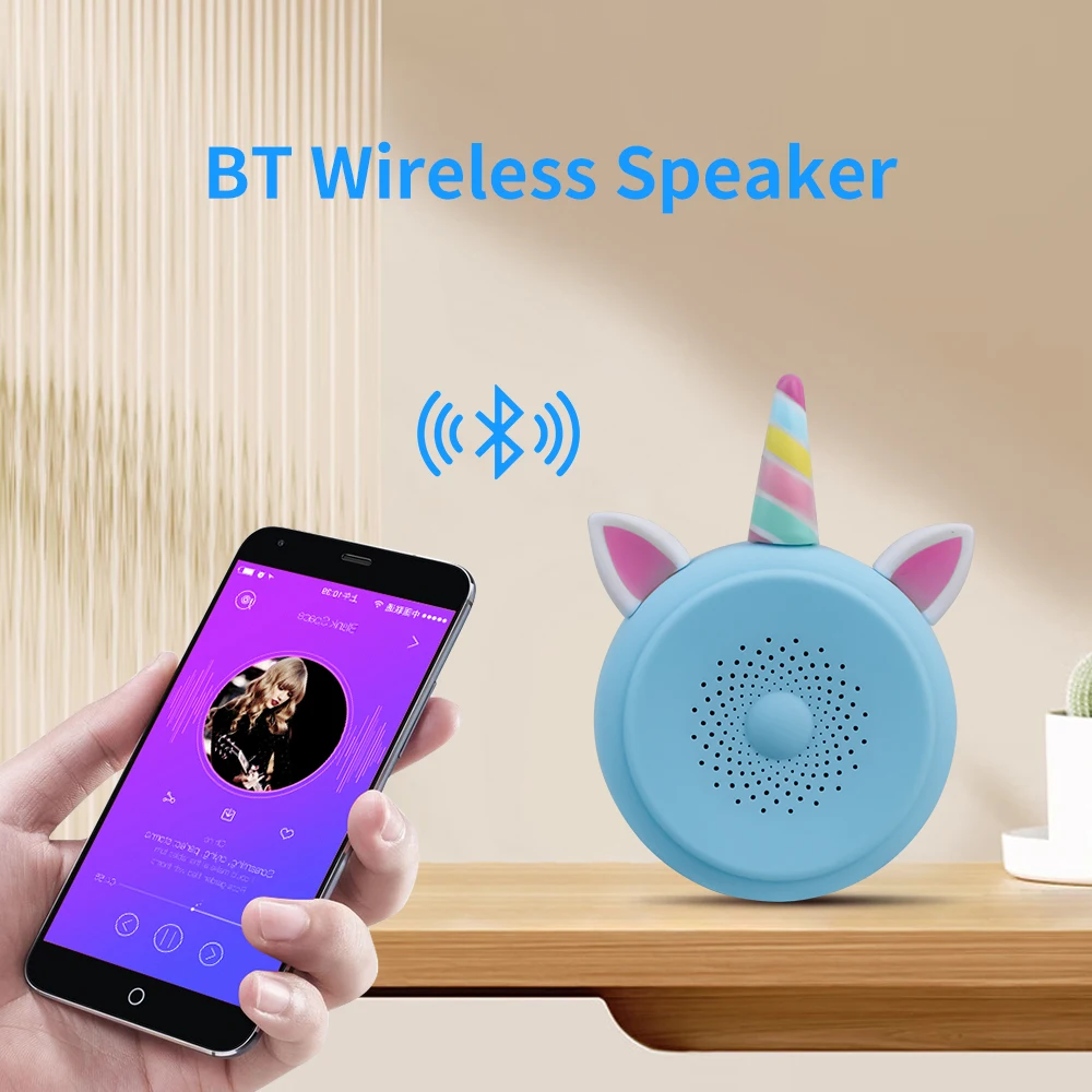 Portable Bluetooth Speaker Suction Cup Mini Speaker Smart Home Splashproof Function For Party Bathroom