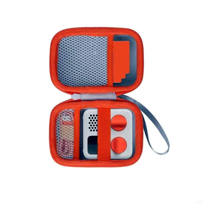 Estojo transporte para viagem g8df, bolsa armazenamento com bolso malha para mini player infantil, tocadores música,