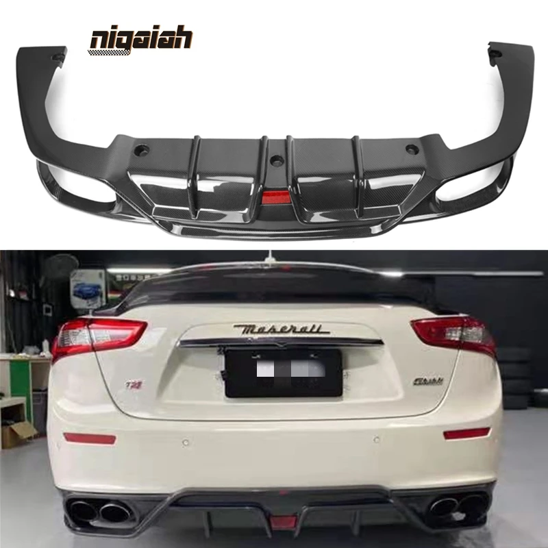 

CM Style Carbon Fiber Car Accessorise Rear Bumper Lip Diffuser for Maserati Ghibli 2014-2017 Car Styling