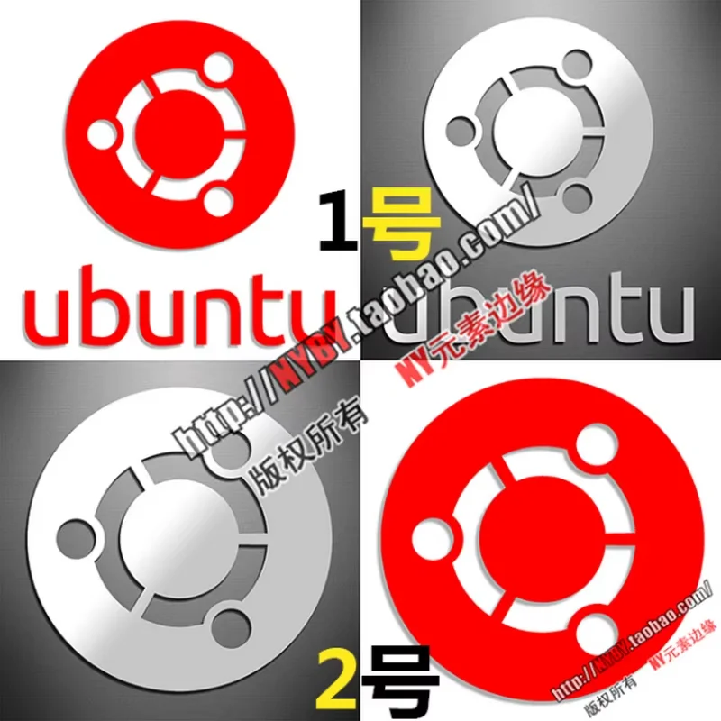 Ubuntu-pegatina para teléfono Ubuntu, pegatina de Metal para ordenador y cuaderno