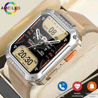 2023 New Rugged Military Smart Watch Men Android IOS Ftiness Watches IP67 Waterproof 2.01'' Bluetooth Call Smartwatches