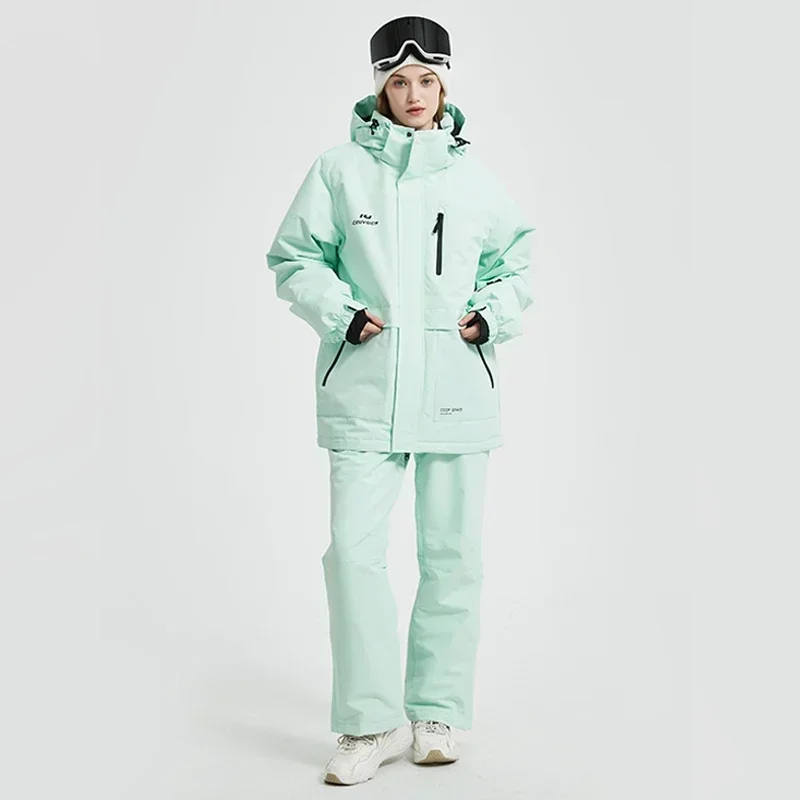 

New Ski Suites Winter Adult Snow Clothing Women Warm Set Outdoor Men Skiing Overalls Windproof Waterproof Heated Jacket