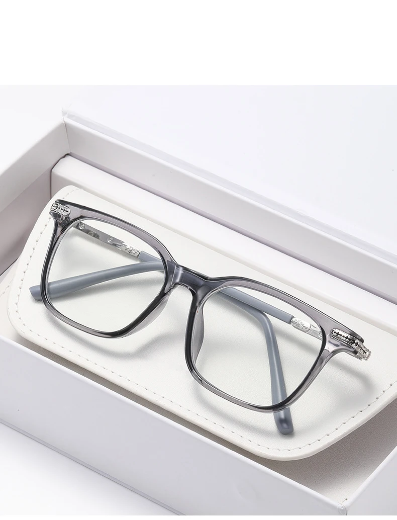 Photochrome Sonnenbrille mit schwarzem Rahmen, europäische und amerikanische Schildpattfarbe, Anti-Blaulicht-Myopie-Brille 6160 – Detail 13
