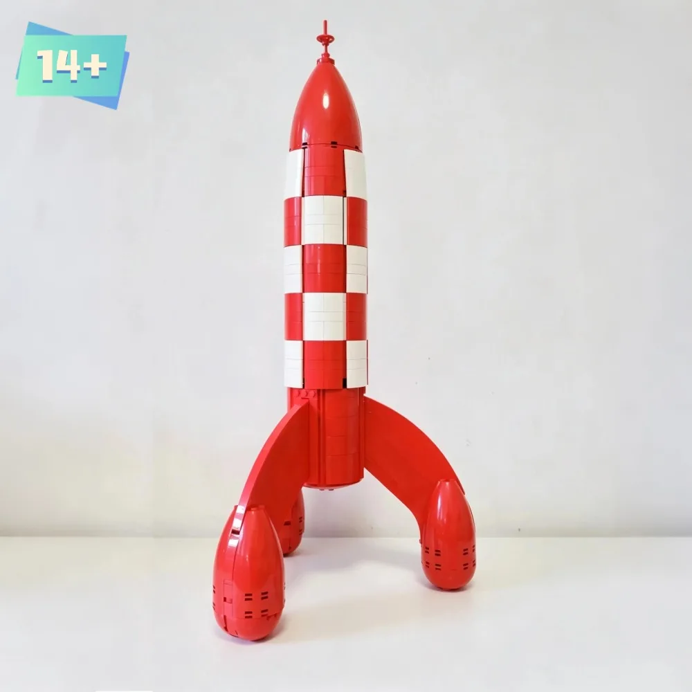 1283pcs  DIY Moon Rocket Bricks Building Blocks Dispaly Model Birthday Christmas Gifts For Adults Educational Toy view 5