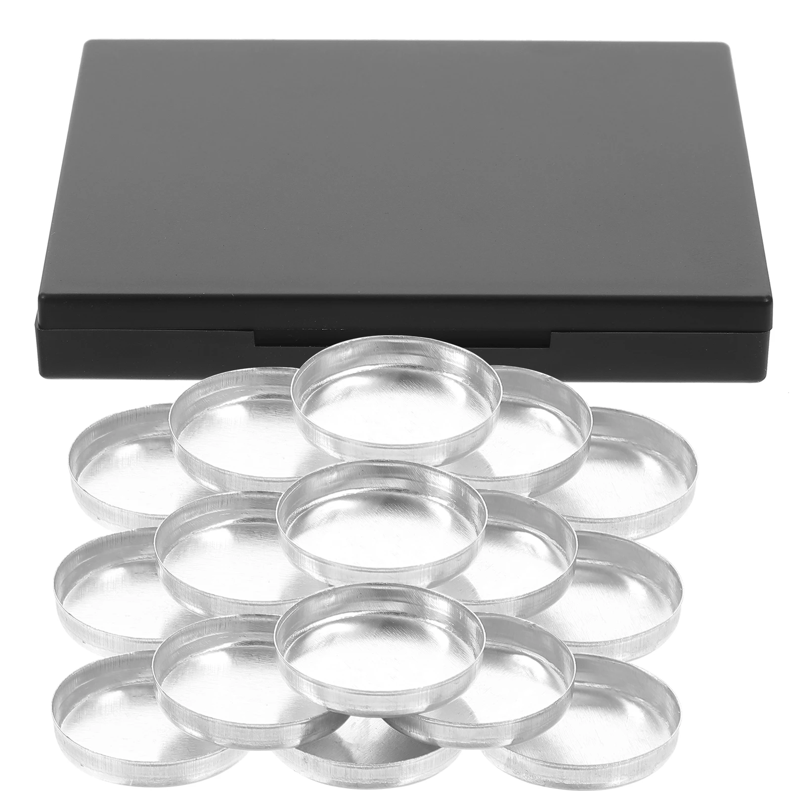 Caja vacía para sombra de ojos, organizador de paleta de maquillaje artesanal, estuche de almacenamiento de uso de viaje para sombra de ojos, colorete, resaltador, 1 Juego