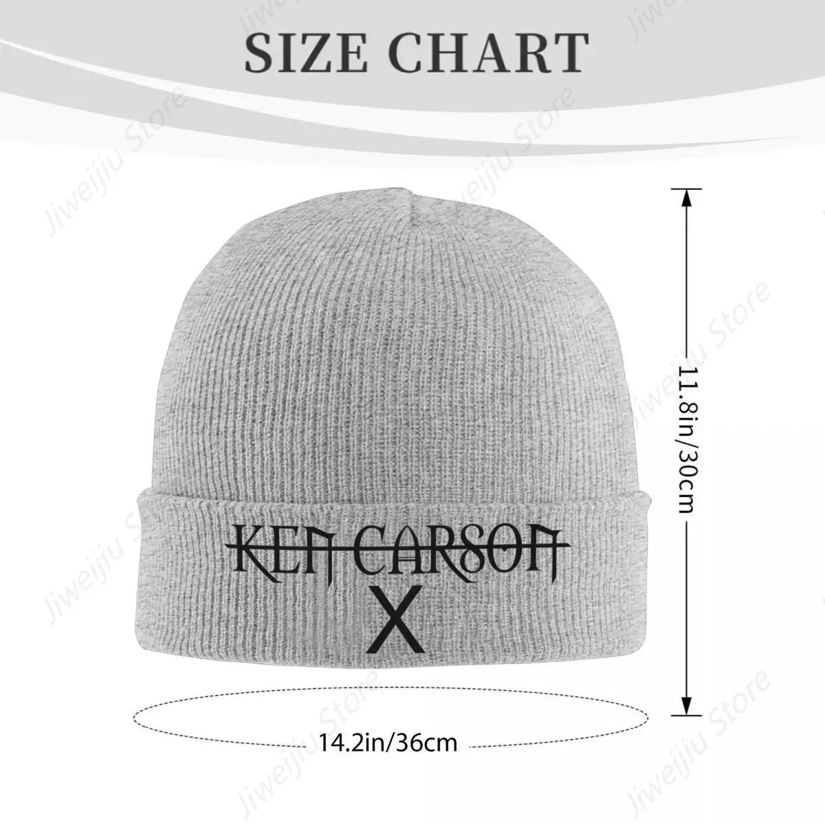 Gorro holgado para hombre y mujer, gorro de punto con calavera cálida para invierno, Ken Carson Merch X Rapper Merch