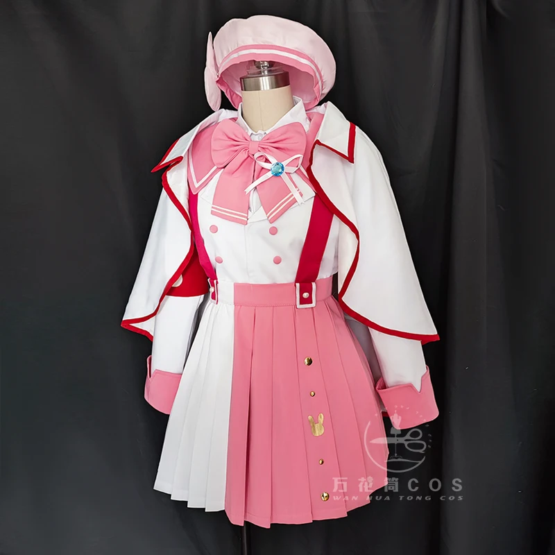 COS-HoHo Vtuber YouTube Nijisanji Tsukino Mito/Higuchi Kaede Game Suit Elegant Lovely Cosplay Costume Halloween Party Outfit