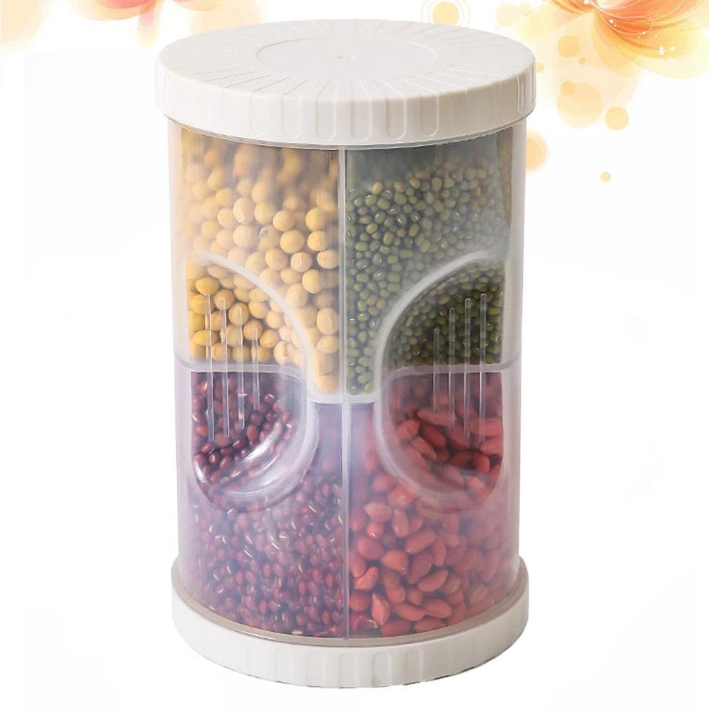 

Transparent Sealed Cans Grain Storage Tanks Food Containers Eco Plastic Healthy Use Moisture Proof Fresh Keeping Compartmented