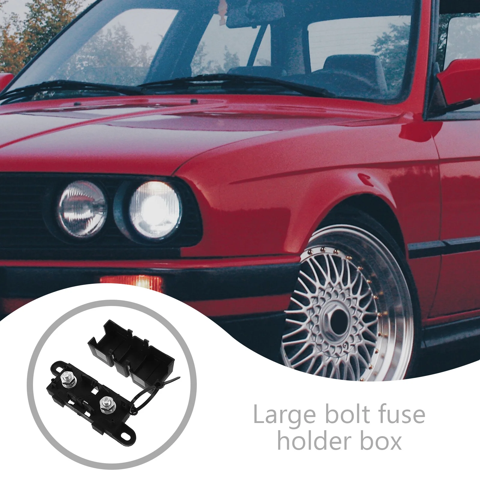 

1pcs Splashproof Fuse Box Sturdy Stackable Car Truck Fuse Block For 1 -Backup Large M8 Threaded Bolt Hex Nut Holder