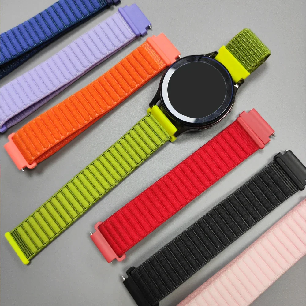 20/22 مللي متر حزام نايلون لساعة سامسونج جالاكسي 7 6 5 4 الفرقة الرياضة حلقة كوريا سوار لساعة Garmin/ساعة هواوي/ساعة Amazfit